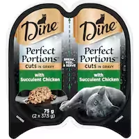 dine perfect portions wet cat food cuts in gravy succulent chick