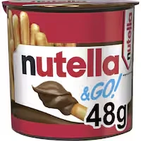 nutella & go chocolate snack & breadsticks