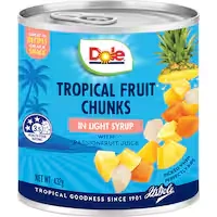 dole tropical chunks fruit salad light syrup with passionfruit