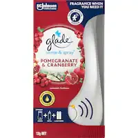 glade sense & spray automatic spray system pomegranate & cranberry