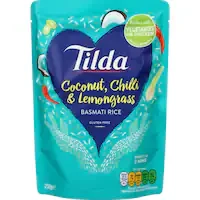 tilda microwave rice coconut chilli & lemongrass
