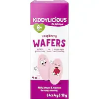 kiddylicious baby snacks wafers raspberry 6+ months