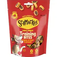 schmackos cheesy nibbles dog treats training bites cheese & beef