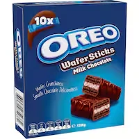 oreo creme filled biscuits wafer sticks milk chocolate
