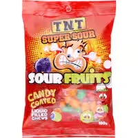 tnt super sour sweets sour fruits candy coated
