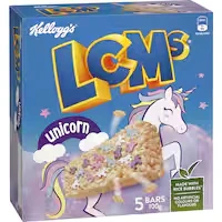 kellogg's lcms cereal bars unicorn rice bubbles