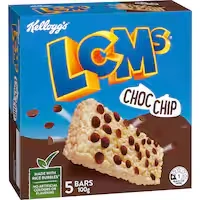 kellogg's lcms cereal bars choc chip rice bubbles