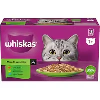 whiskas wet cat food mixed favourites in jelly