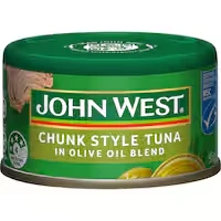 john west chunk style tuna in olive oil blend