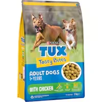 tux tasty bites dry dog food chicken