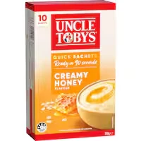 uncle tobys oats quick sachets creamy honey