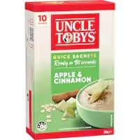 uncle tobys oats quick sachets apple cinnamon