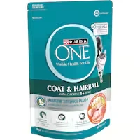 purina one coat & hairball dry cat food chicken
