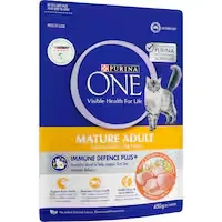 purina one mature adult 7+ dry cat food chicken