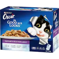 oscar wet cat food favourites selection jelly