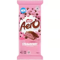 nestlé aero chocolate block strawberry choc bubbles