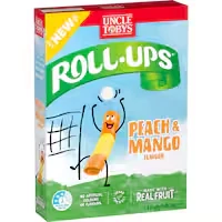 uncle tobys roll-ups peach & mango