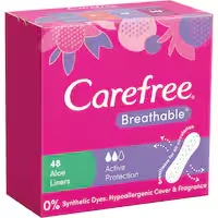 carefree panty liners aloe breathable