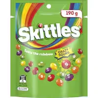 skittles sours lollies large bag