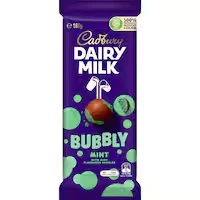 cadbury chocolate dairy milk bubbly mint