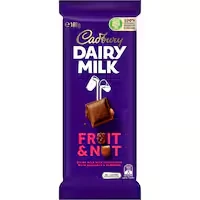 cadbury chocolate dairy milk fruit & nut
