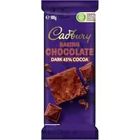cadbury chocolate baking dark 45%