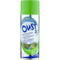 oust aerosol surface spray 3n1 disinfectant outdoor scent