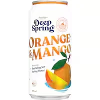 deep spring soft drink orange & mango can