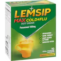 lemsip max cold & flu lemon hot drink