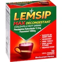 lemsip max decongestant cold & flu blackcurrant hot drink