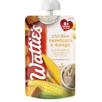 wattie's baby food 6+ months chicken, sweetcorn & mango