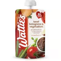 wattie's baby food 6+ months beef bolognese & veges