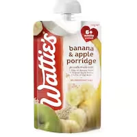 wattie's baby food 6+ months banana & apple porridge