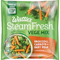 wattie's steamfresh frozen mixed vegetables broccoli, carrots & baby peas