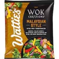 wattie's wok creations frozen stir fry vegetables malaysian style
