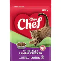 chef dry cat food lamb & chicken