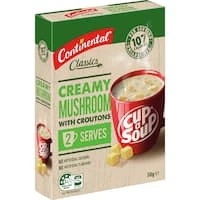 continental classics cup a soup creamy mushroom with croutons