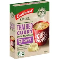 continental cup a soup instant soup asian thai red curry 60g