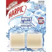 harpic toilet cleaner white & shine bleach in cistern block