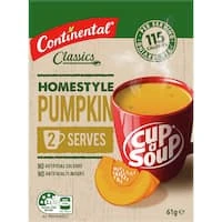continental cup a soup instant soup homestyle pumpkin 61g