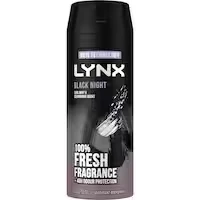 lynx deodorant body spray black night