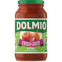 dolmio extra pasta sauce tomato, onion & roast garlic