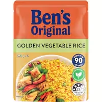 bens original microwave rice golden vegetables