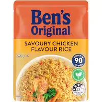 bens original microwave rice chicken flavour