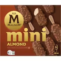 magnum mini ice cream on stick almond