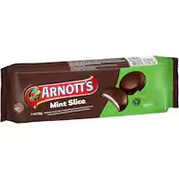 arnotts chocolate biscuits mint slice