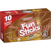 arnotts fun sticks biscuits chocolate snack sticks 180g