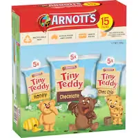 arnotts tiny teddy plain biscuits variety pak 375g