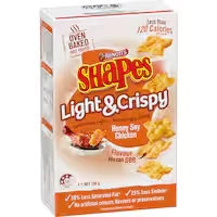 shapes light & crispy crackers honey soy chicken