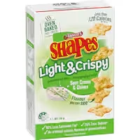 shapes light & crispy crackers sour cream & chives